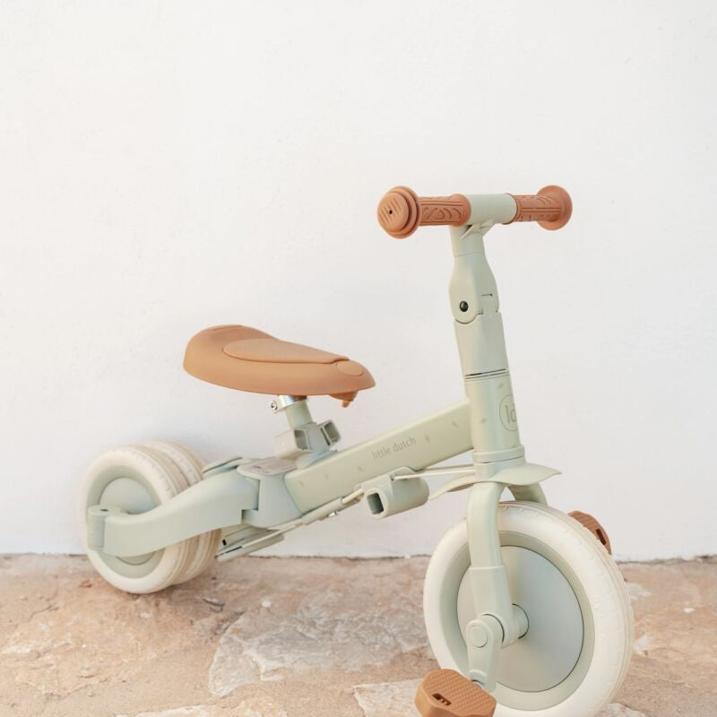 Little Dutch/Top Mark 4 in 1 Triratukas/Dviratukas - Green - Uogų kopos