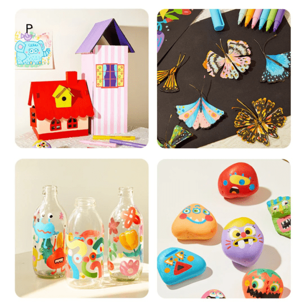 Mideer Akriliniai markeriai minkštu/teptukiniu antgaliu spalvinimo dėkle – 36 spalvos - Uogų kopos