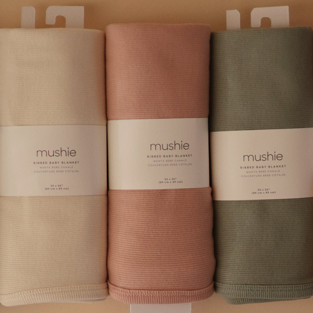 Mushie Antklodė/Pledukas kūdikiui - Dramblio kaulo spalva - Uogų kopos