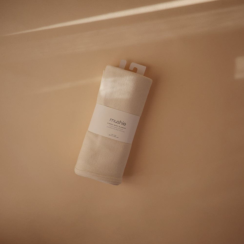 Mushie Antklodė/Pledukas kūdikiui - Dramblio kaulo spalva - Uogų kopos