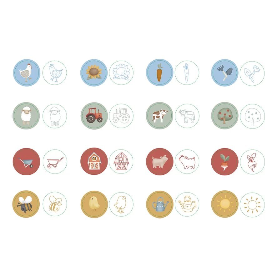 Little Dutch Antspaudų rinkinys „Little Farm" - Uogų kopos