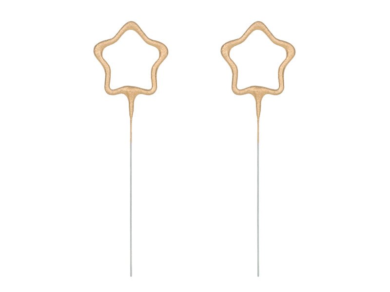 Uogų kopos Auksinės žvaigždės formos bengališkos ugnelės 2vnt. - Uogų kopos