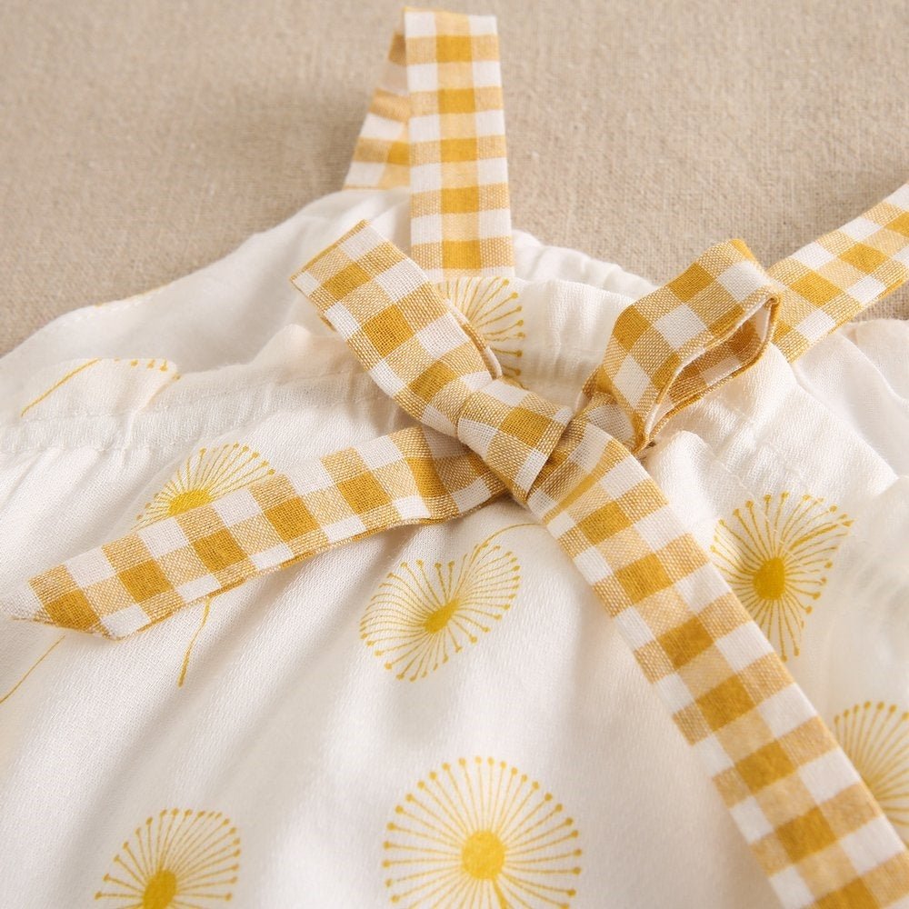 Dadati Baltai geltonos palaidinukės ir šortukų komplektas - Uogų kopos