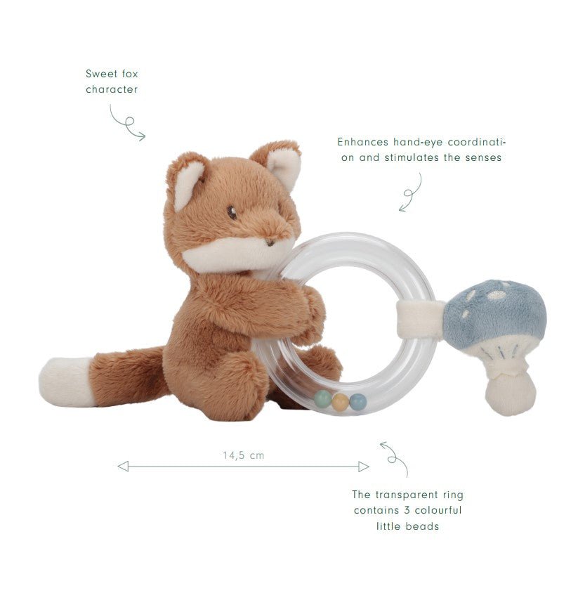 Little Dutch Barškutis lapiukas "Miško draugai" - Uogų kopos