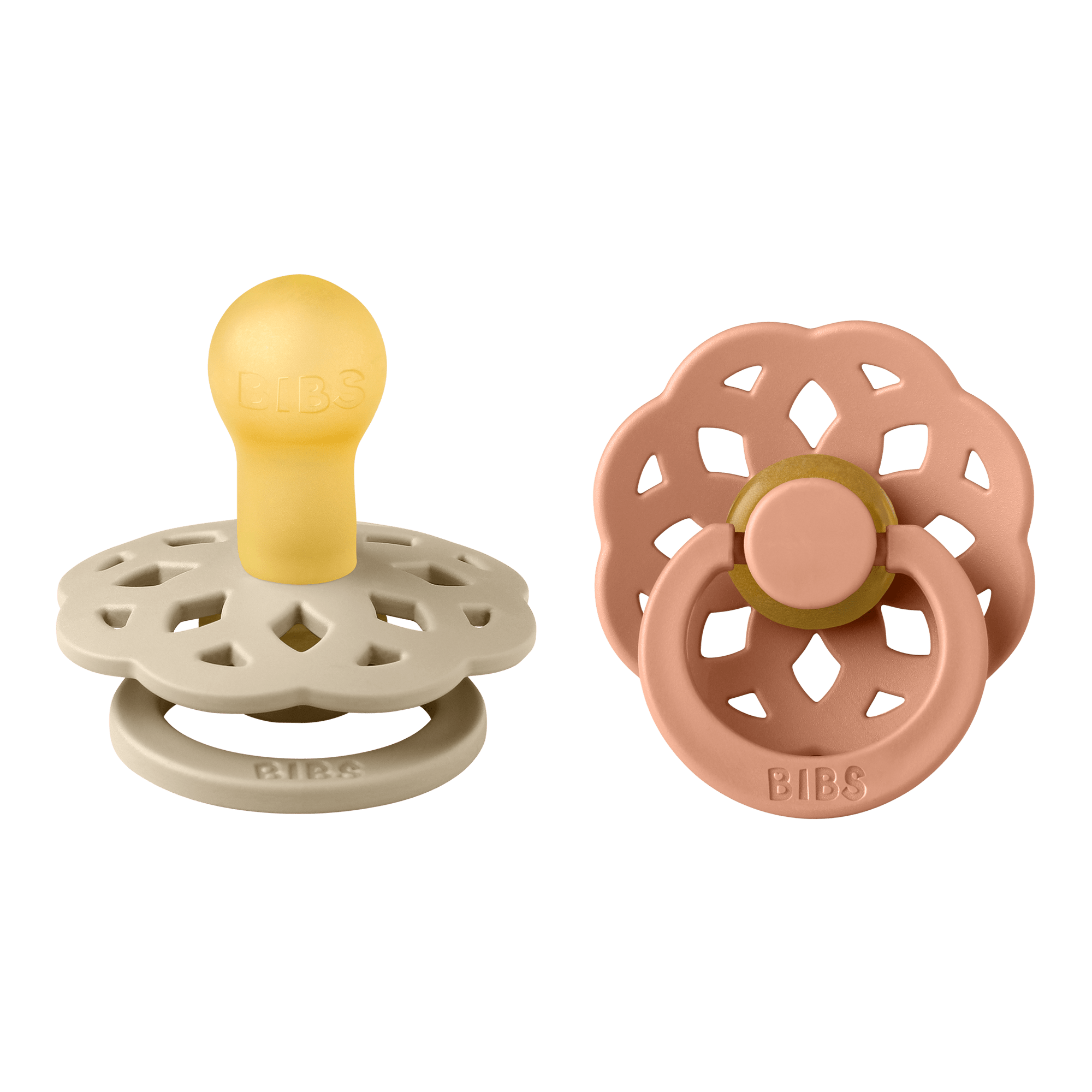 BIBS Boheme apvalūs čiulptukai 2vnt. - Vanilla/Peach - Uogų kopos