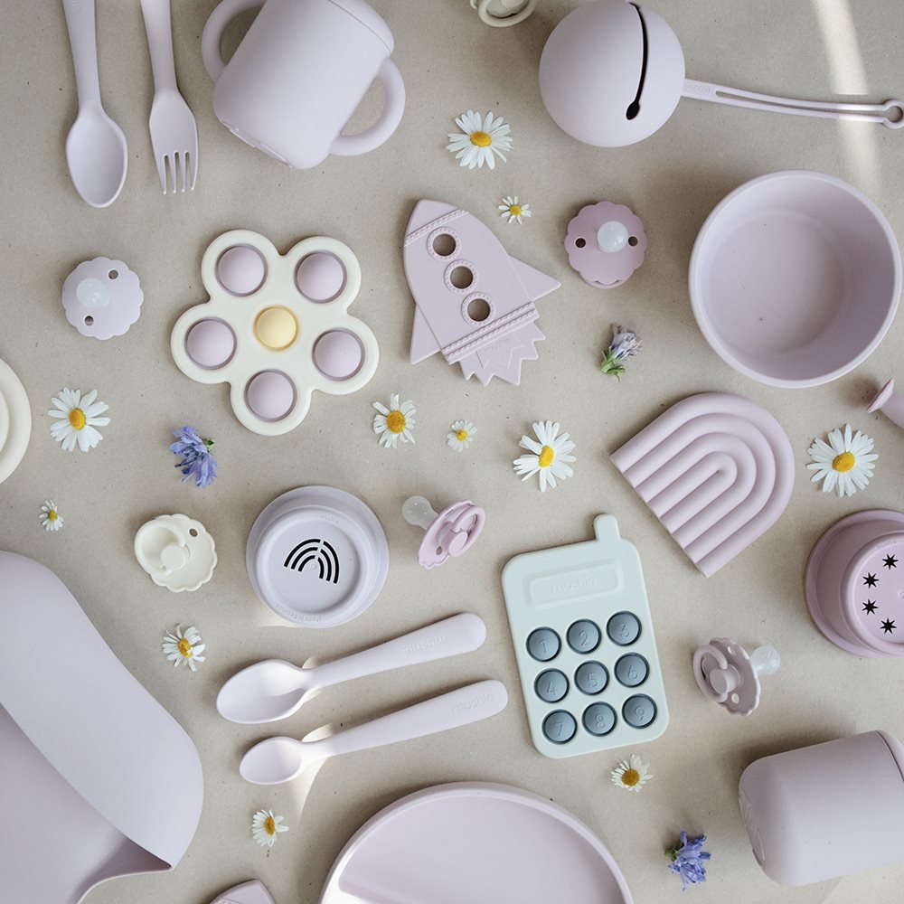 Mushie Čiulptuko dėklas - Alyvinė - Uogų kopos