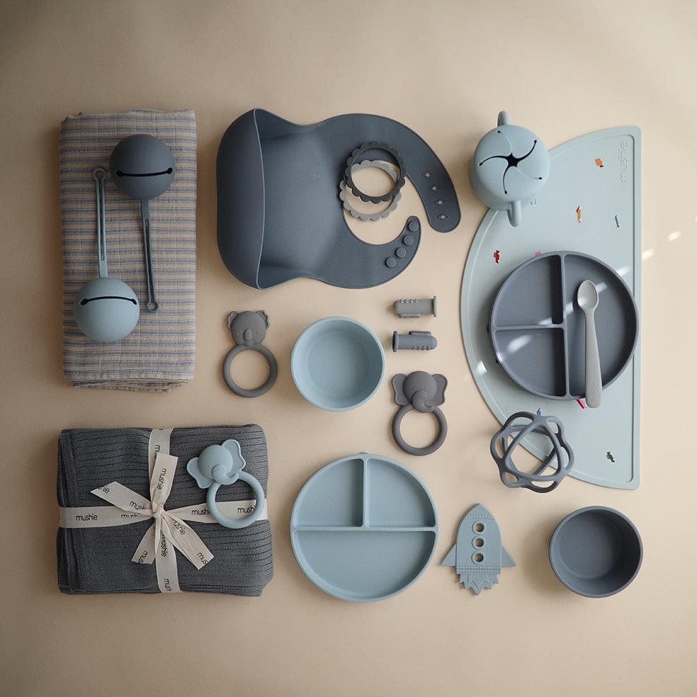 Mushie Čiulptuko dėklas - Dangaus mėlyna - Uogų kopos