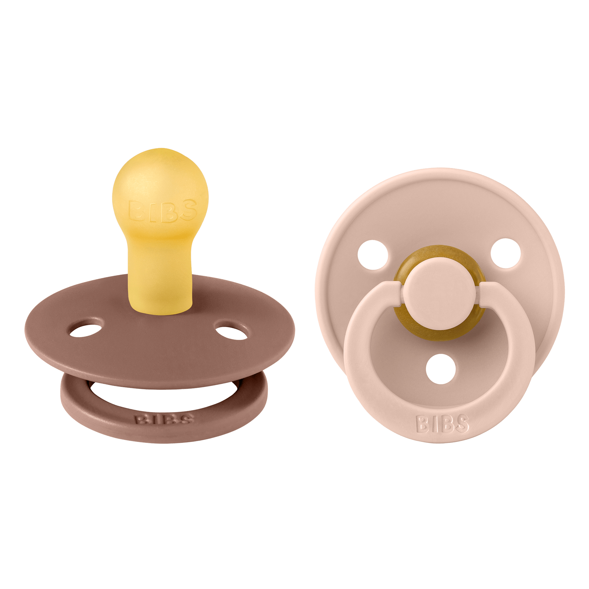 BIBS Colour apvalūs čiulptukai 2vnt. - Woodchuck/Blush - Uogų kopos