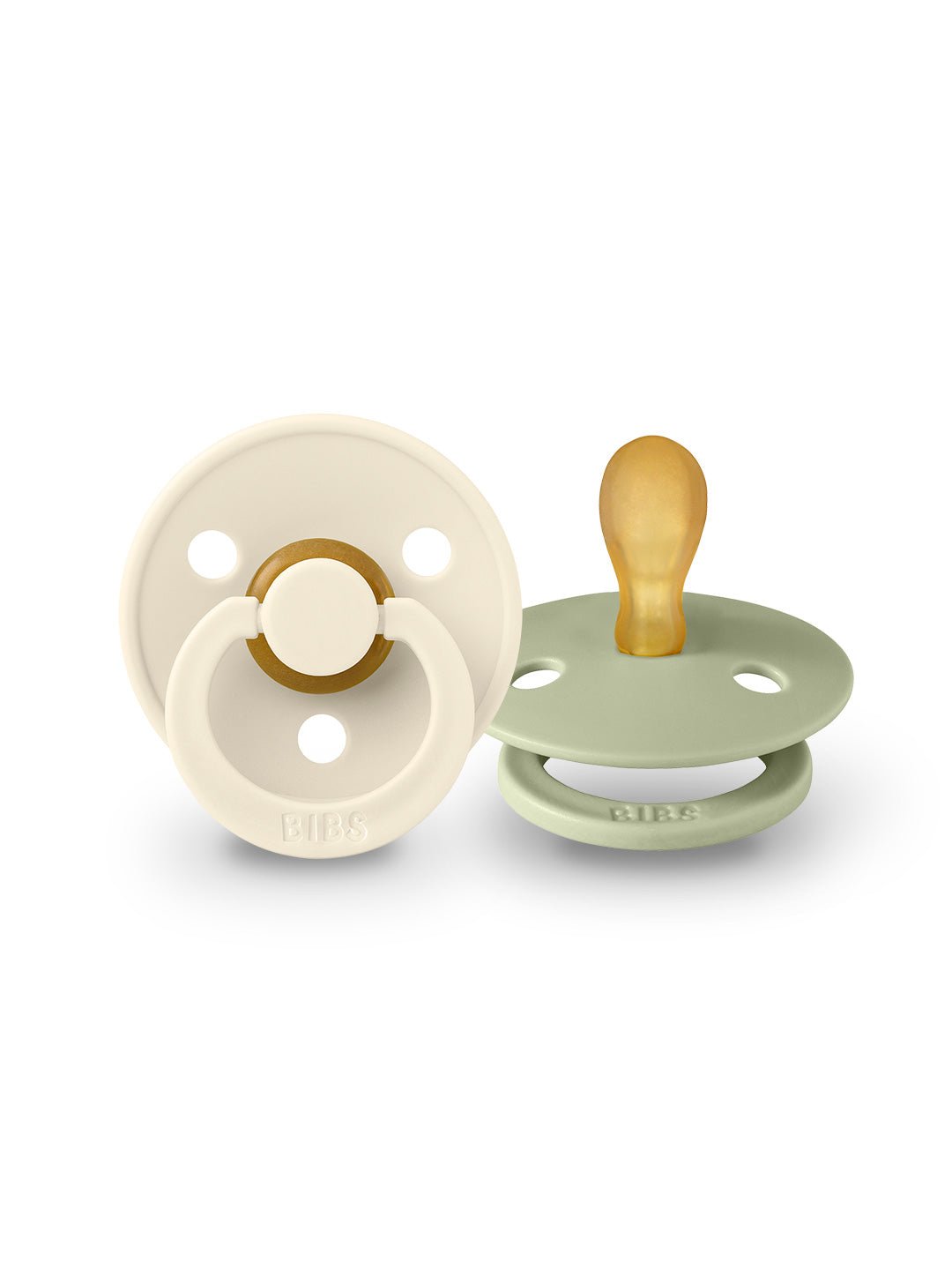 BIBS Colour simetriški čiulptukai 2vnt. - Ivory/Sage - Uogų kopos
