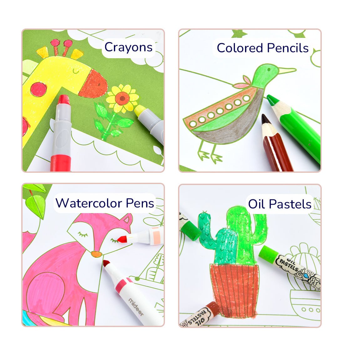 Mideer Didelė piešimo knyga - Rožinė - Uogų kopos