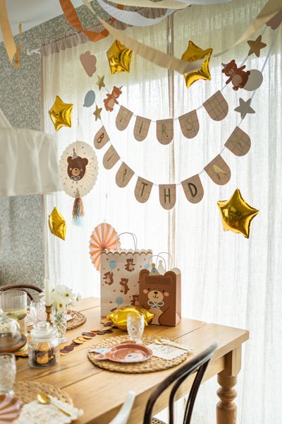 PartyDeco Dovanų maišelis „Meškiukas“, 18 x 29 x 10,5 cm - Uogų kopos