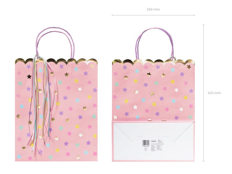 PartyDeco Dovanų maišelis „Žvaigždės“, 26 x 32 x 13 cm - Uogų kopos