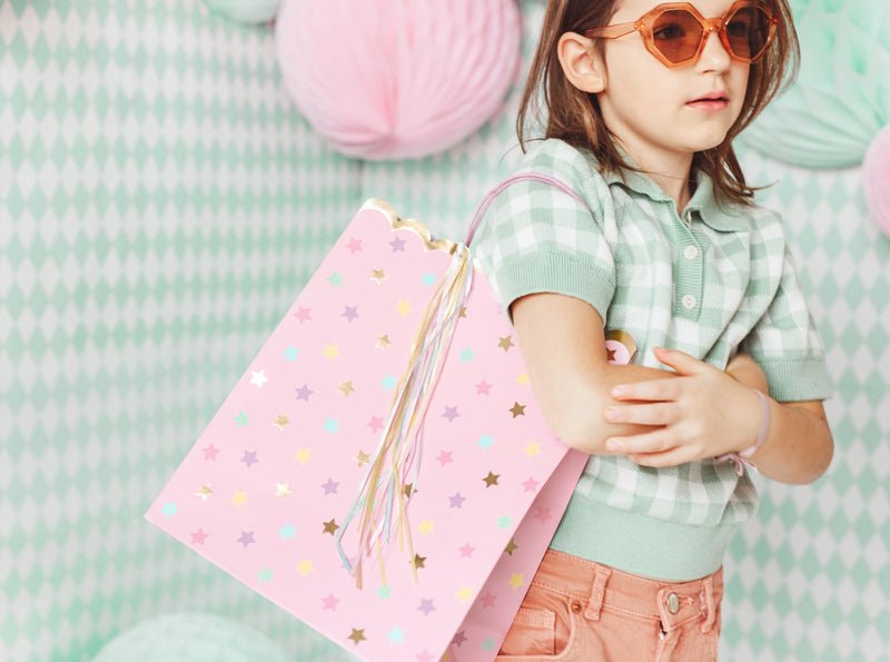 PartyDeco Dovanų maišelis „Žvaigždės“, 26 x 32 x 13 cm - Uogų kopos