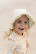 Little Dutch Dvipusė kepurė nuo saulės "Sunshine Checks/Fresh Greens" - Uogų kopos