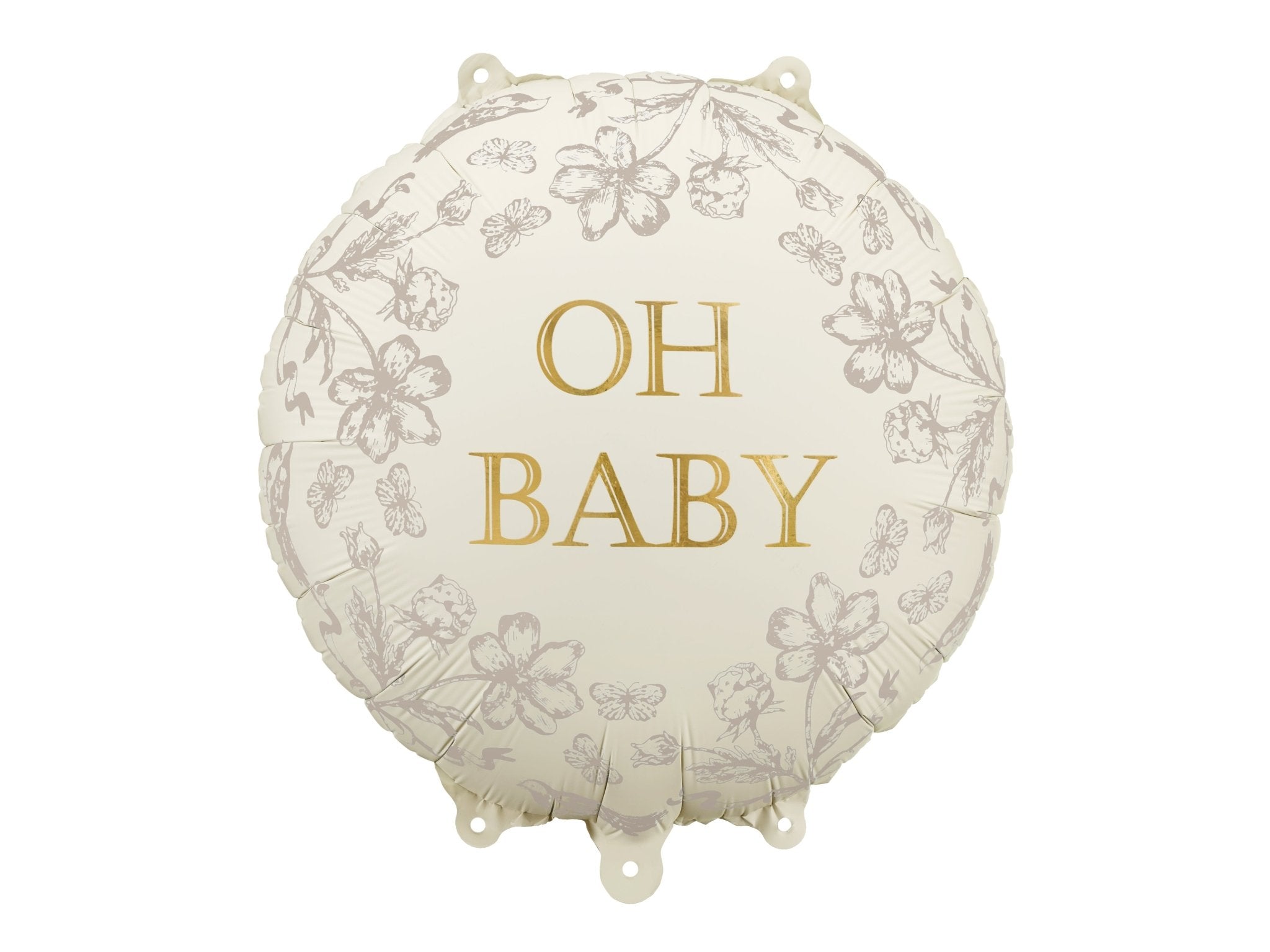 PartyDeco Folinis balionas „Oh Baby“, 35 x 35 cm - Uogų kopos