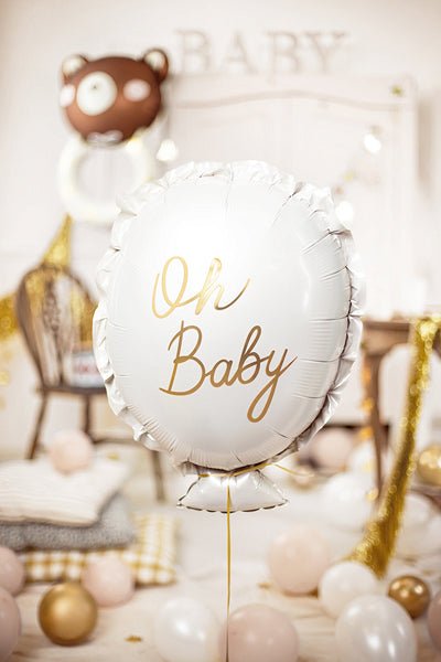 PartyDeco Folinis balionas „Oh Baby“ 37.5 x 53 cm - Uogų kopos