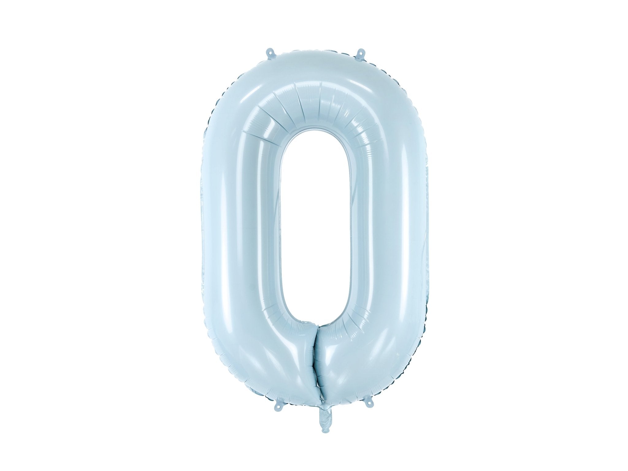 PartyDeco Folinis balionas skaičius „0" 72cm - Light Blue - Uogų kopos