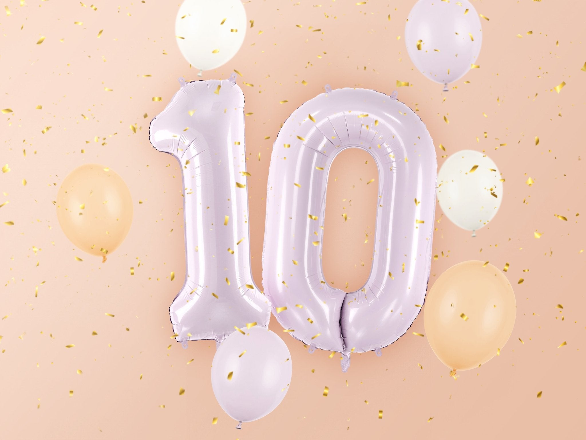 PartyDeco Folinis balionas skaičius „0" 72cm - Purple - Uogų kopos