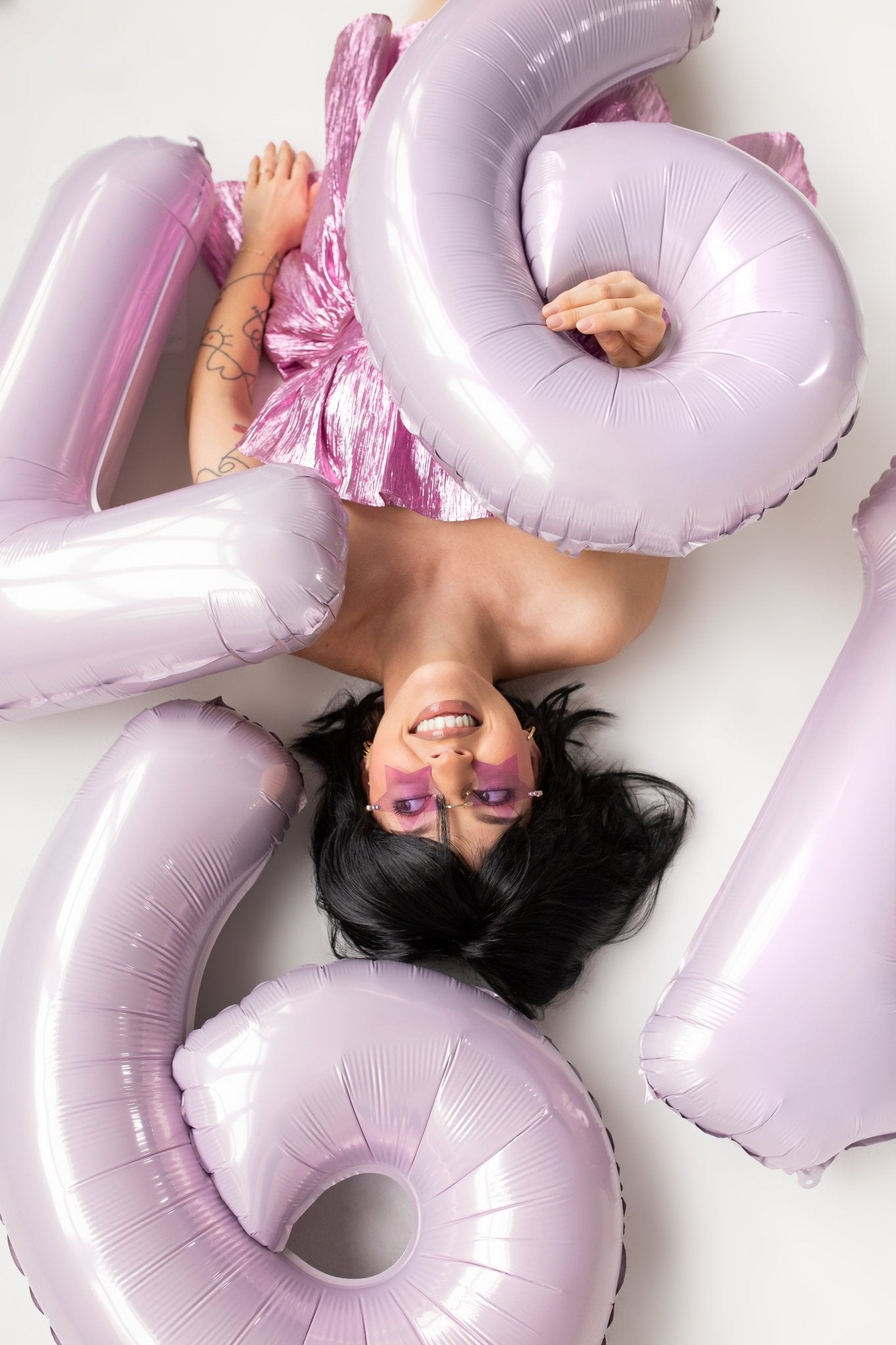 PartyDeco Folinis balionas skaičius „9" 72cm - Purple - Uogų kopos