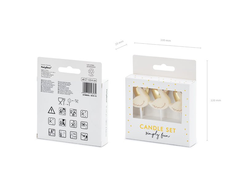 PartyDeco Gimtadienio žvakutės „Gulbės" - Uogų kopos