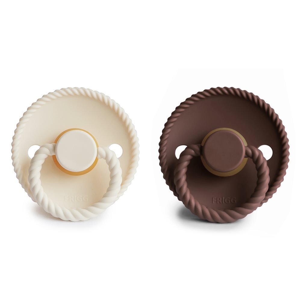 FRIGG Hygge & Happiness čiulptukai 2 vnt. - Apvalūs kaučiukiniai - 2 dydis - Uogų kopos