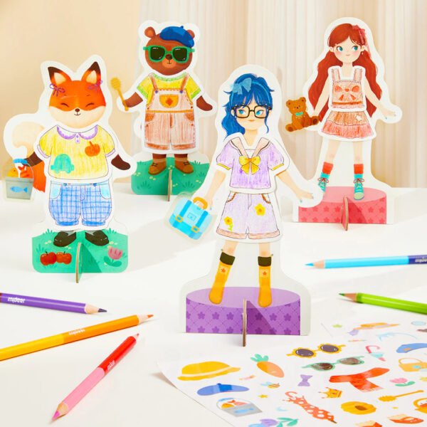 Mideer Kūrybinis drabužių dizaino rinkinys – Miela mergaitė - Uogų kopos