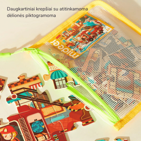 Mideer Level Up dėlionių rinkinys - 1 lygis - Transporto priemonės - Uogų kopos