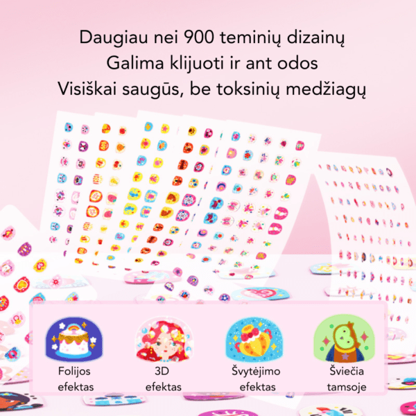 Mideer Madingi nagų lipdukai - Sodo tematika - Uogų kopos