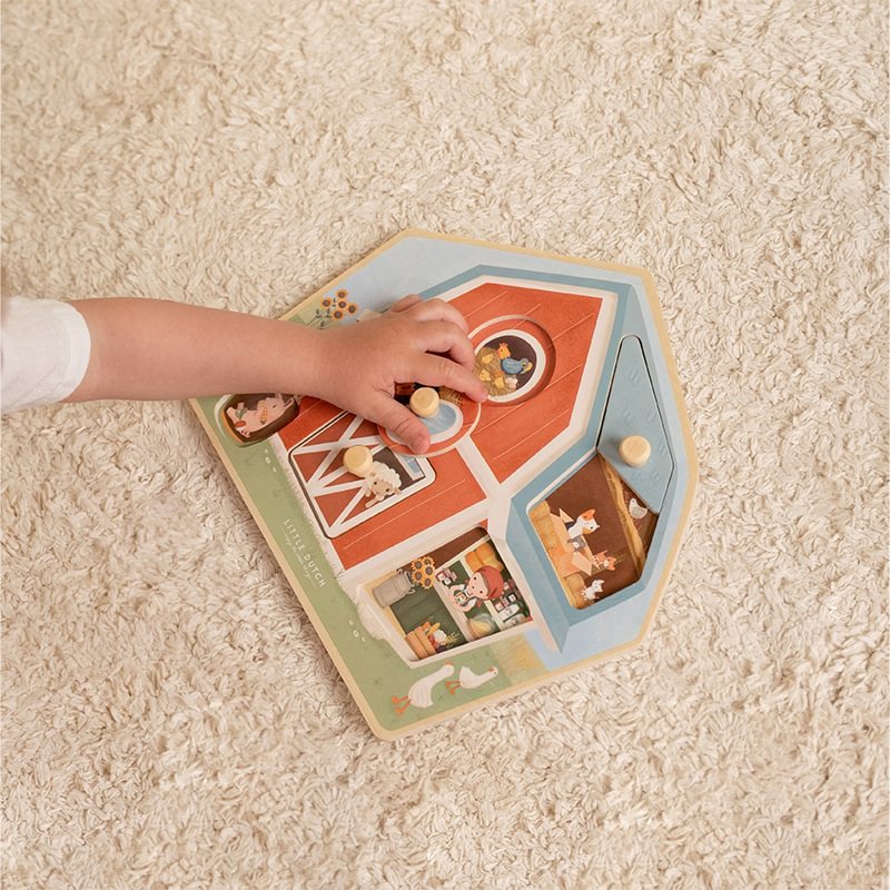 Little Dutch Medinė dėlionė „Little Farm" - Uogų kopos