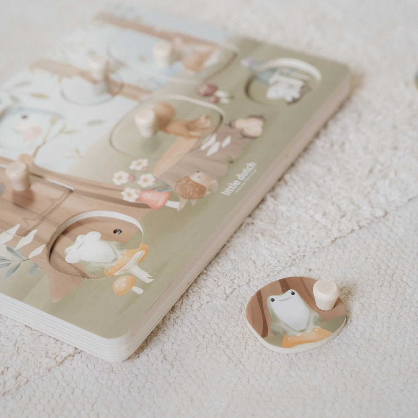 Little Dutch Medinė dėlionė su garsu „Forest Friends" - Uogų kopos