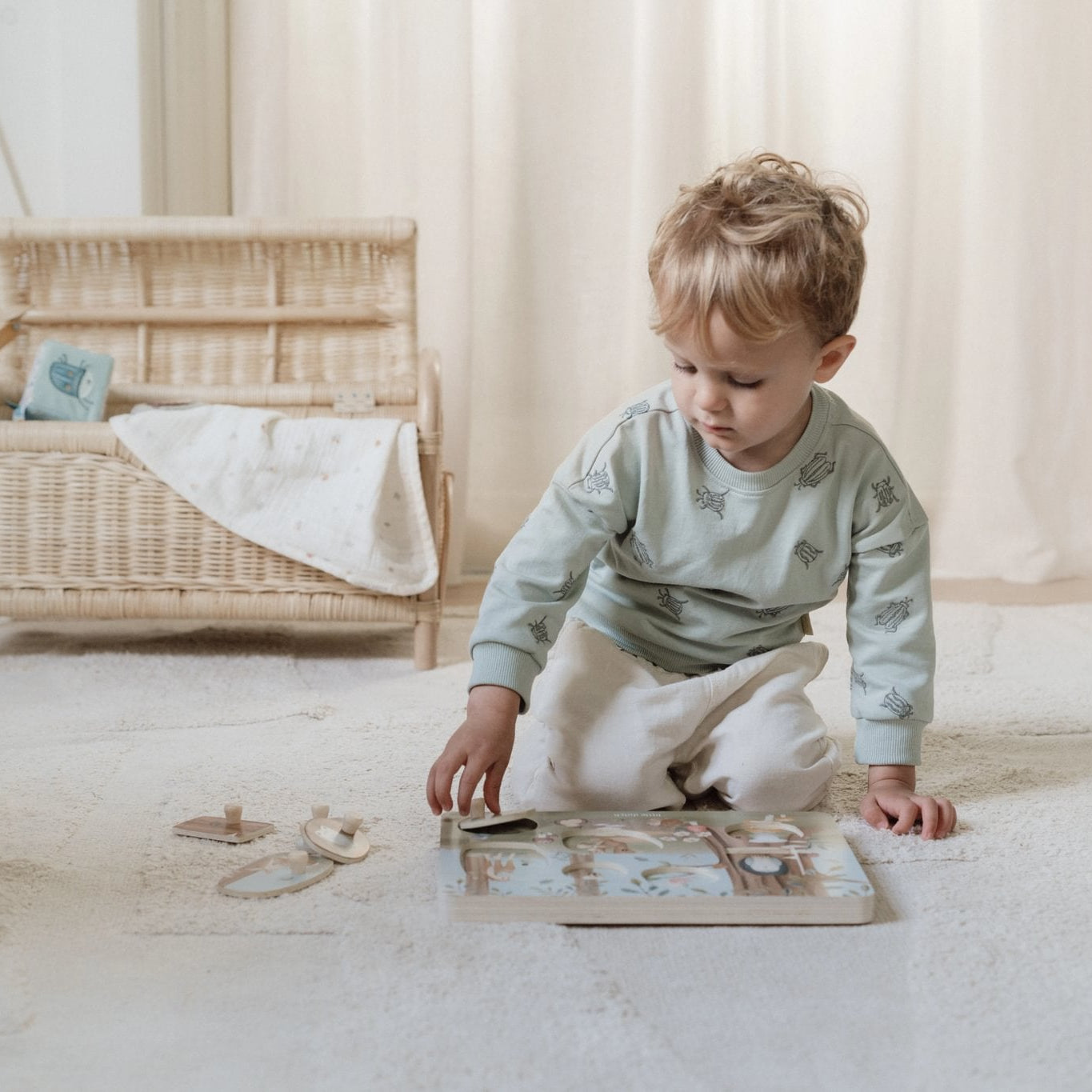Little Dutch Medinė dėlionė su garsu „Forest Friends" - Uogų kopos
