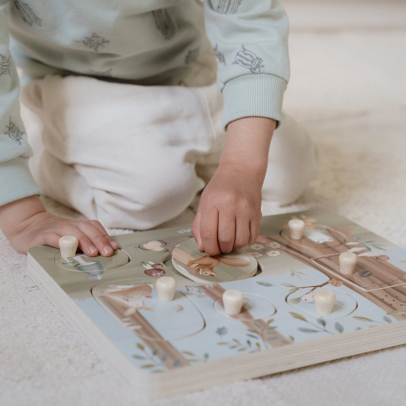 Little Dutch Medinė dėlionė su garsu „Forest Friends" - Uogų kopos