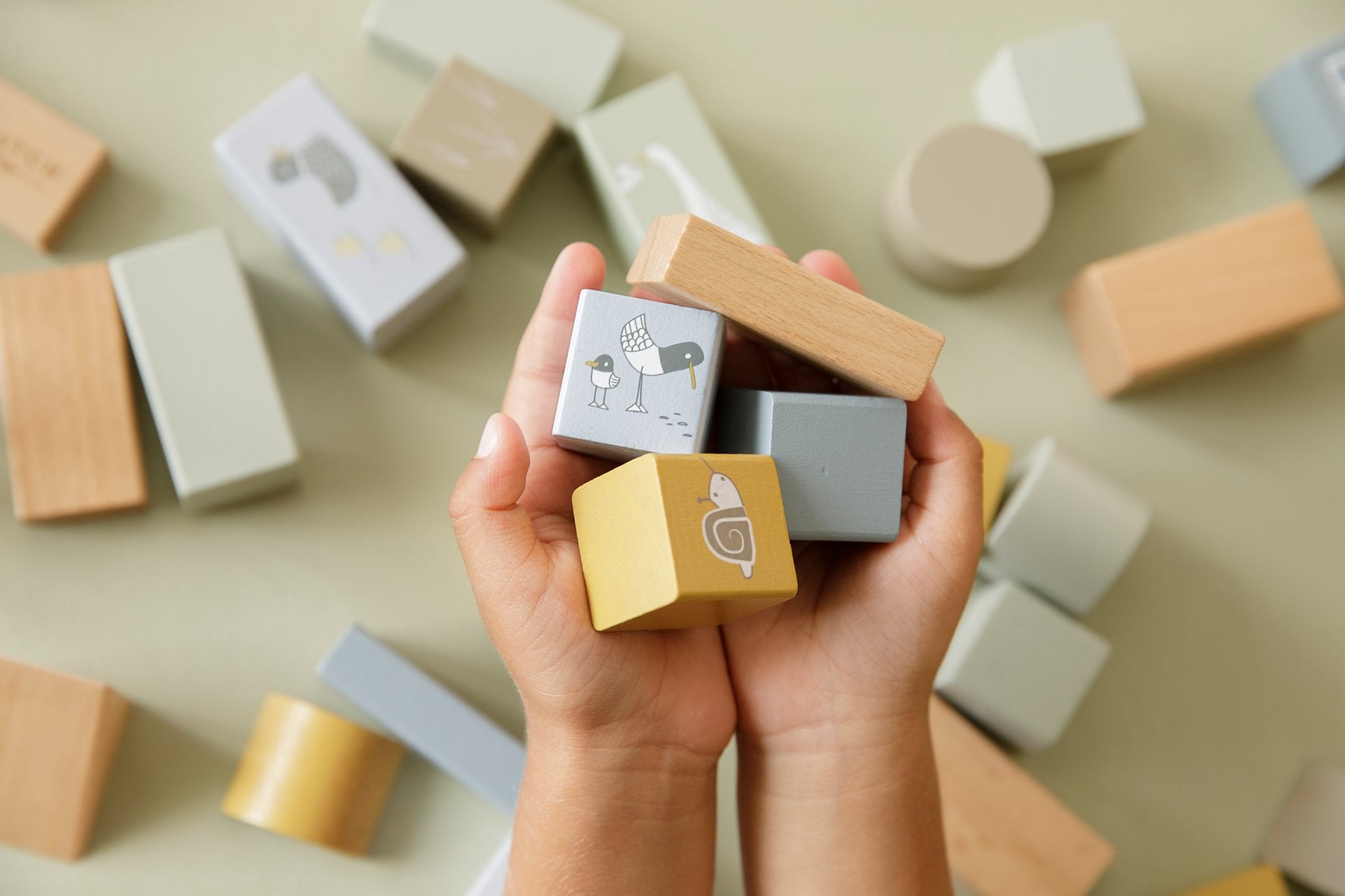 Little Dutch Medinės kaladėlės „Little Farm" - Uogų kopos