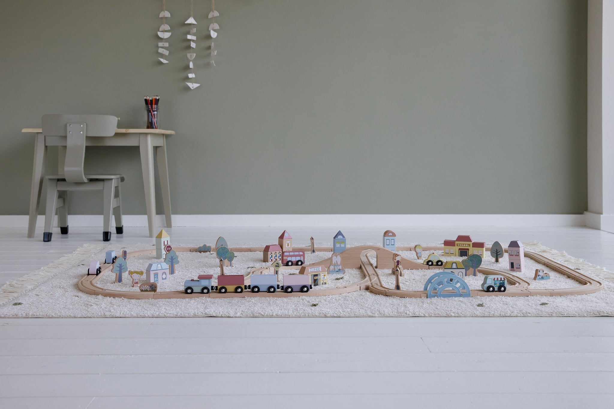 Little Dutch Medinis geležinkelio trasos rinkinys - Uogų kopos