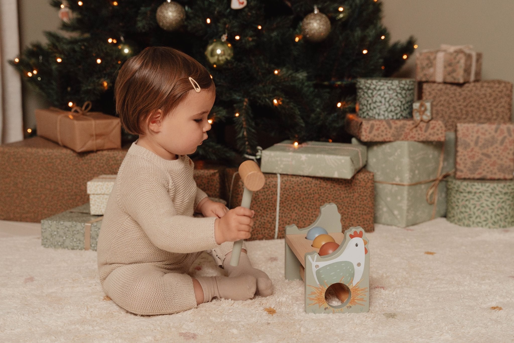 Little Dutch Medinis kaltukas su kamuoliukais „Little Farm" - Uogų kopos