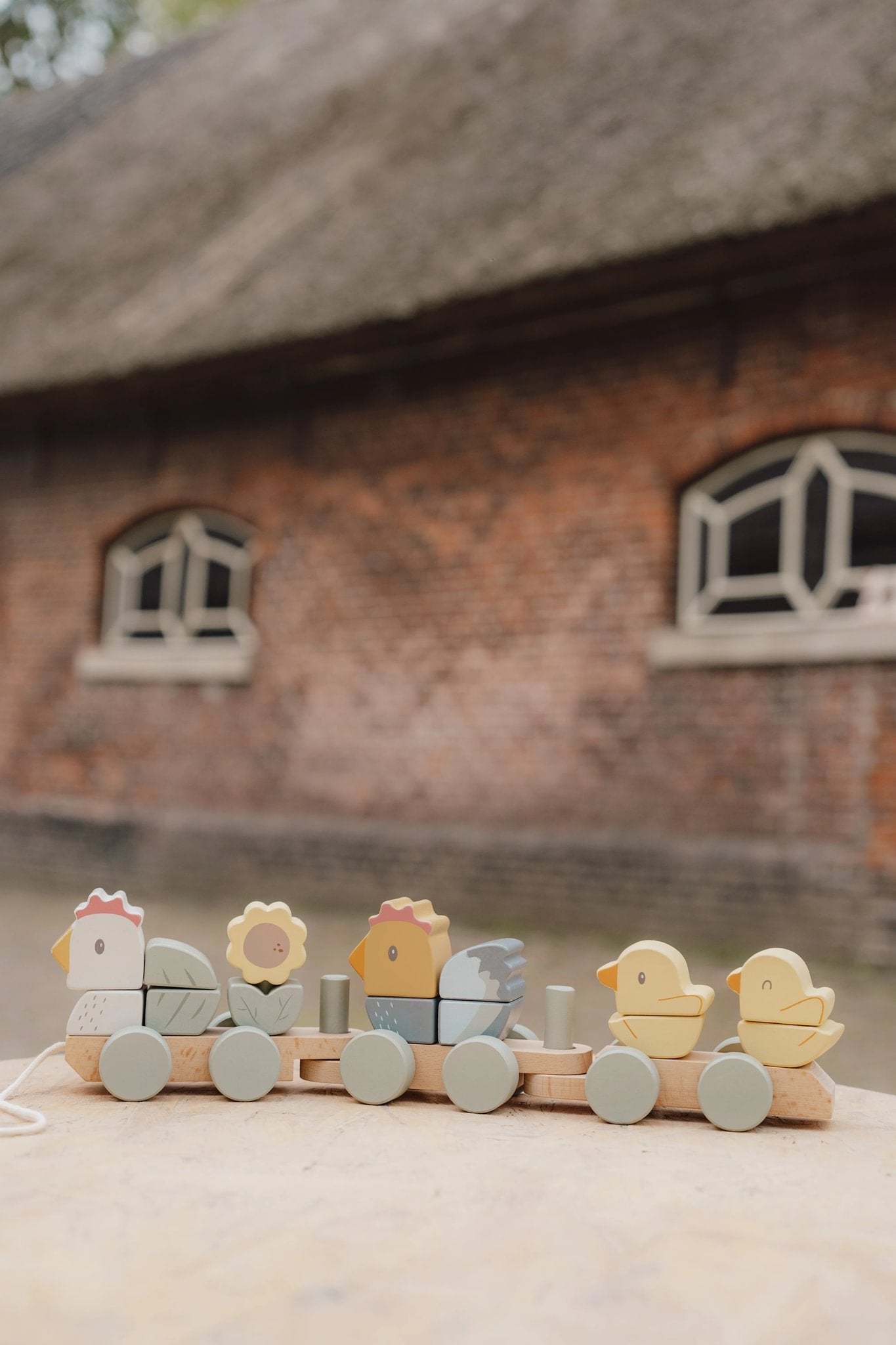 Little Dutch Medinis sustatomas traukinukas "Little Farm" - Uogų kopos