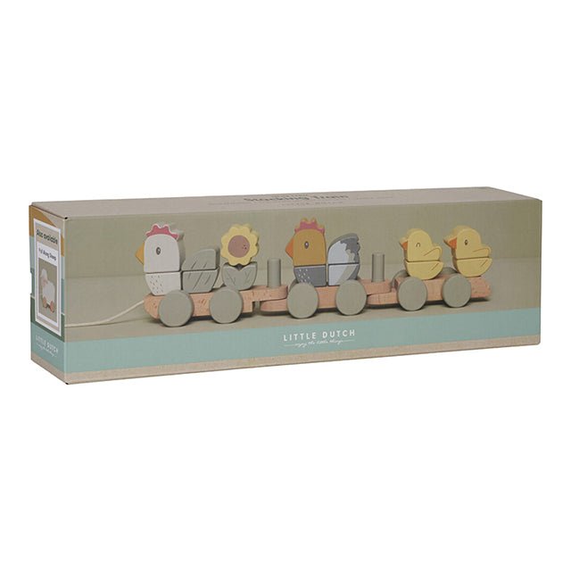 Little Dutch Medinis sustatomas traukinukas "Mažasis ūkis" - Uogų kopos