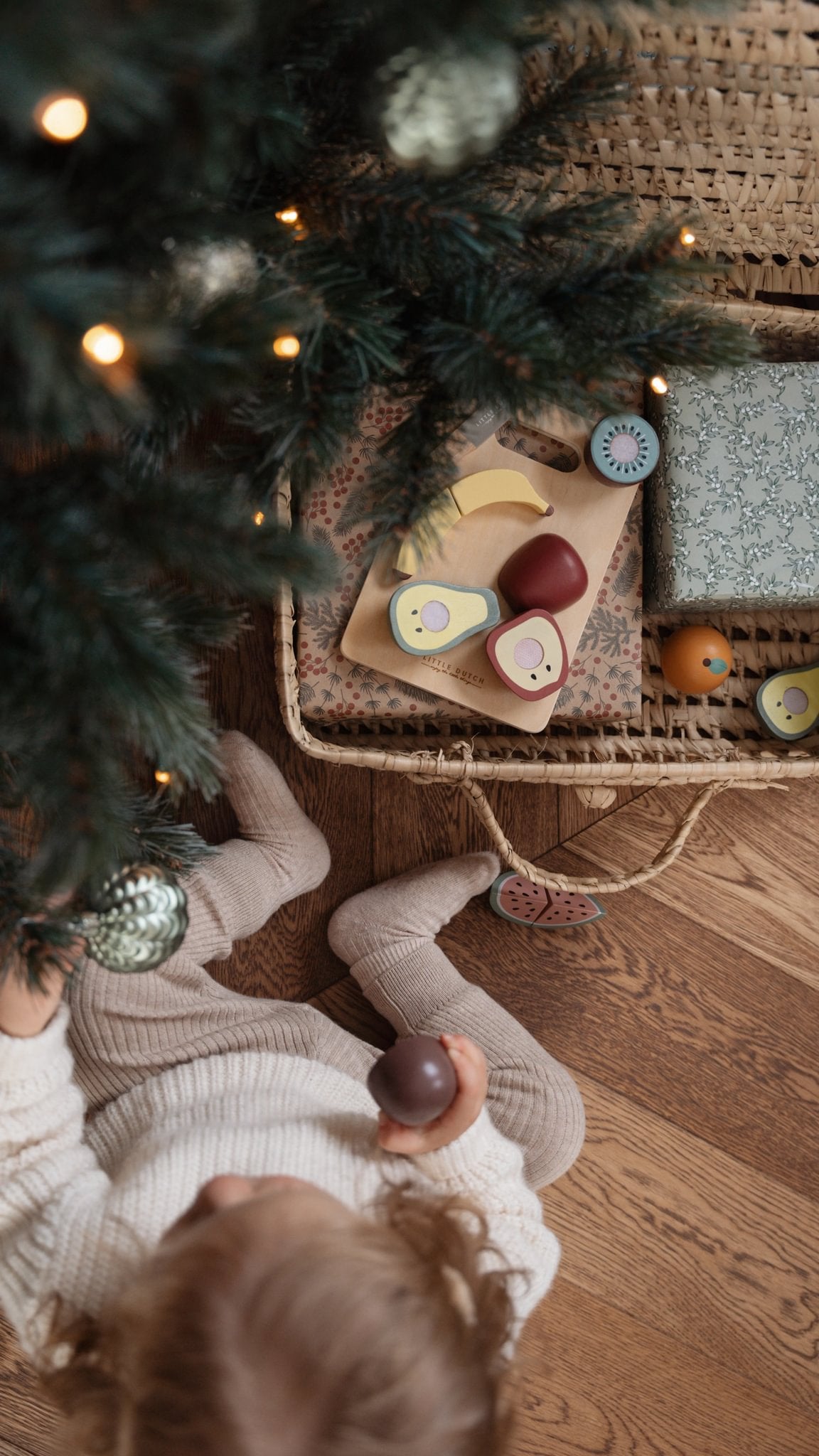 Little Dutch Medinis vaisių pjaustymo rinkinys - Uogų kopos