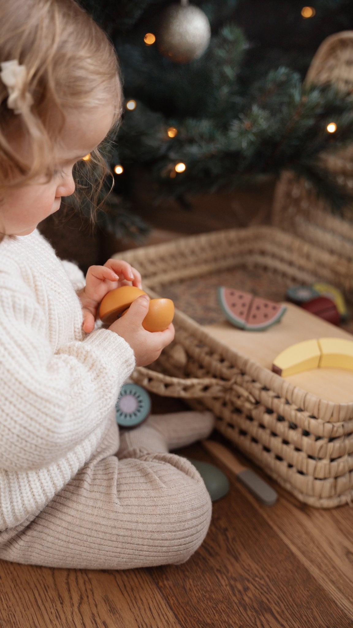 Little Dutch Medinis vaisių pjaustymo rinkinys - Uogų kopos