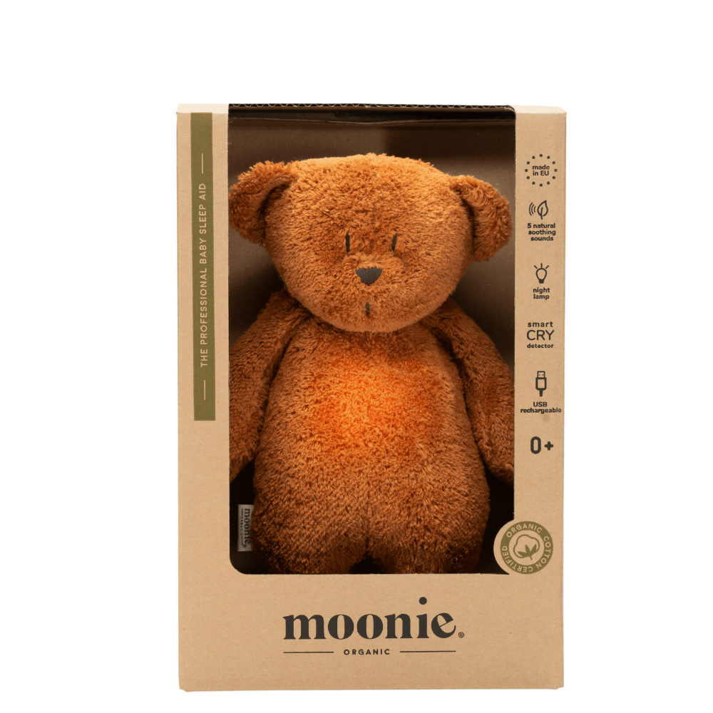 Moonie Migdukas Moonie 2.0 Organic Bear - Caramel - Uogų kopos