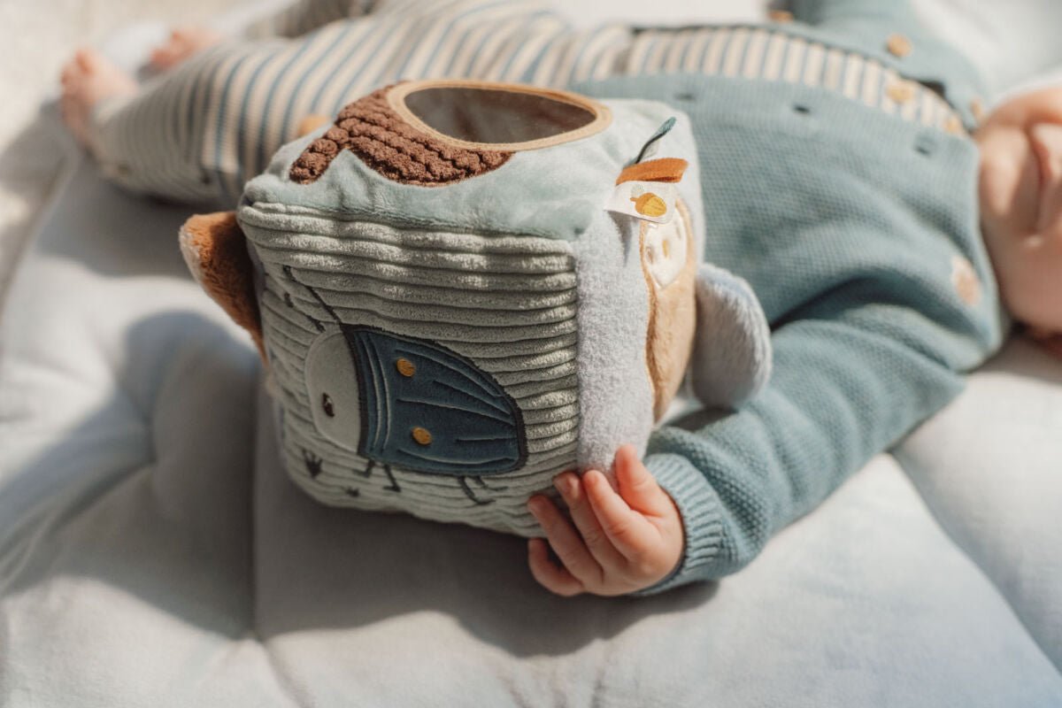 Little Dutch Minkštas veiklos kubas "Miško draugai" - Uogų kopos