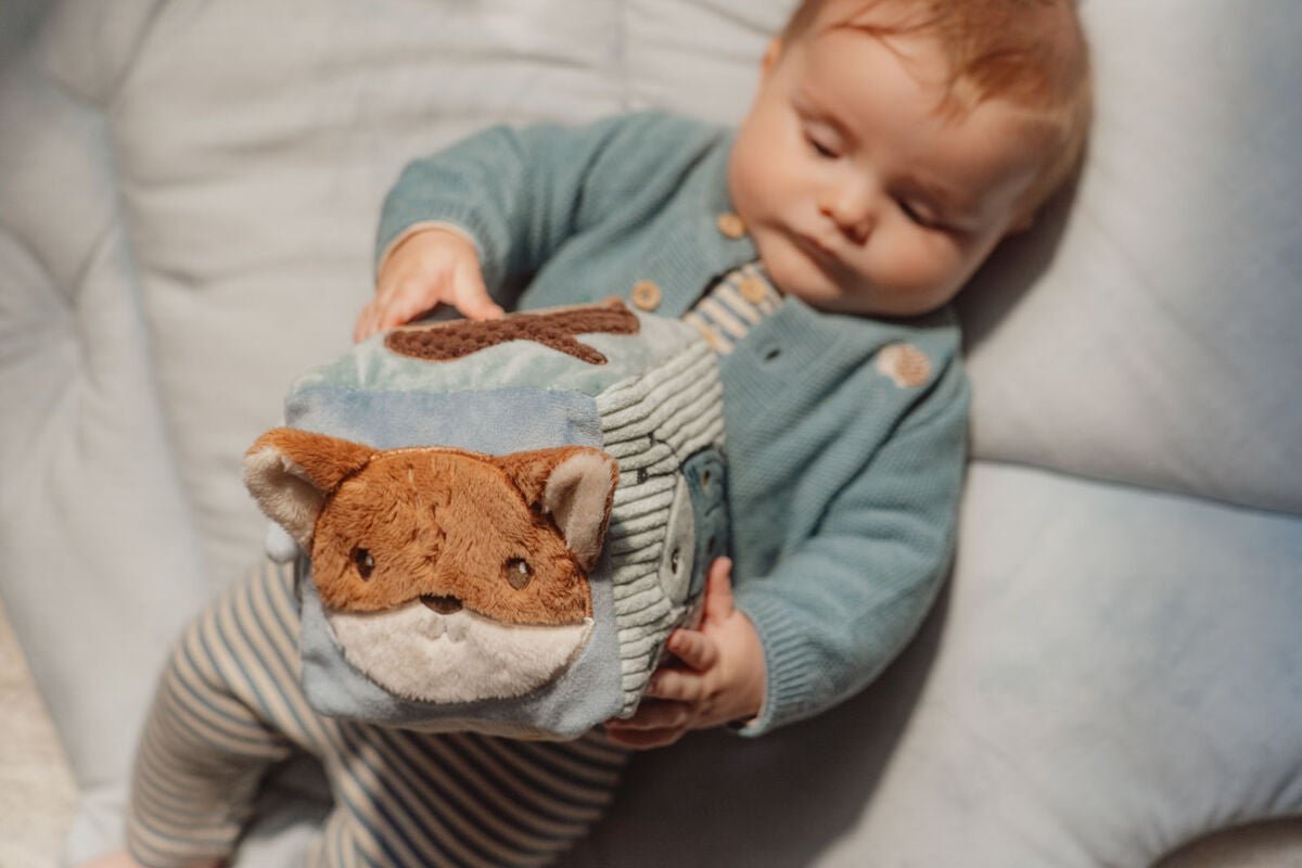 Little Dutch Minkštas veiklos kubas "Miško draugai" - Uogų kopos