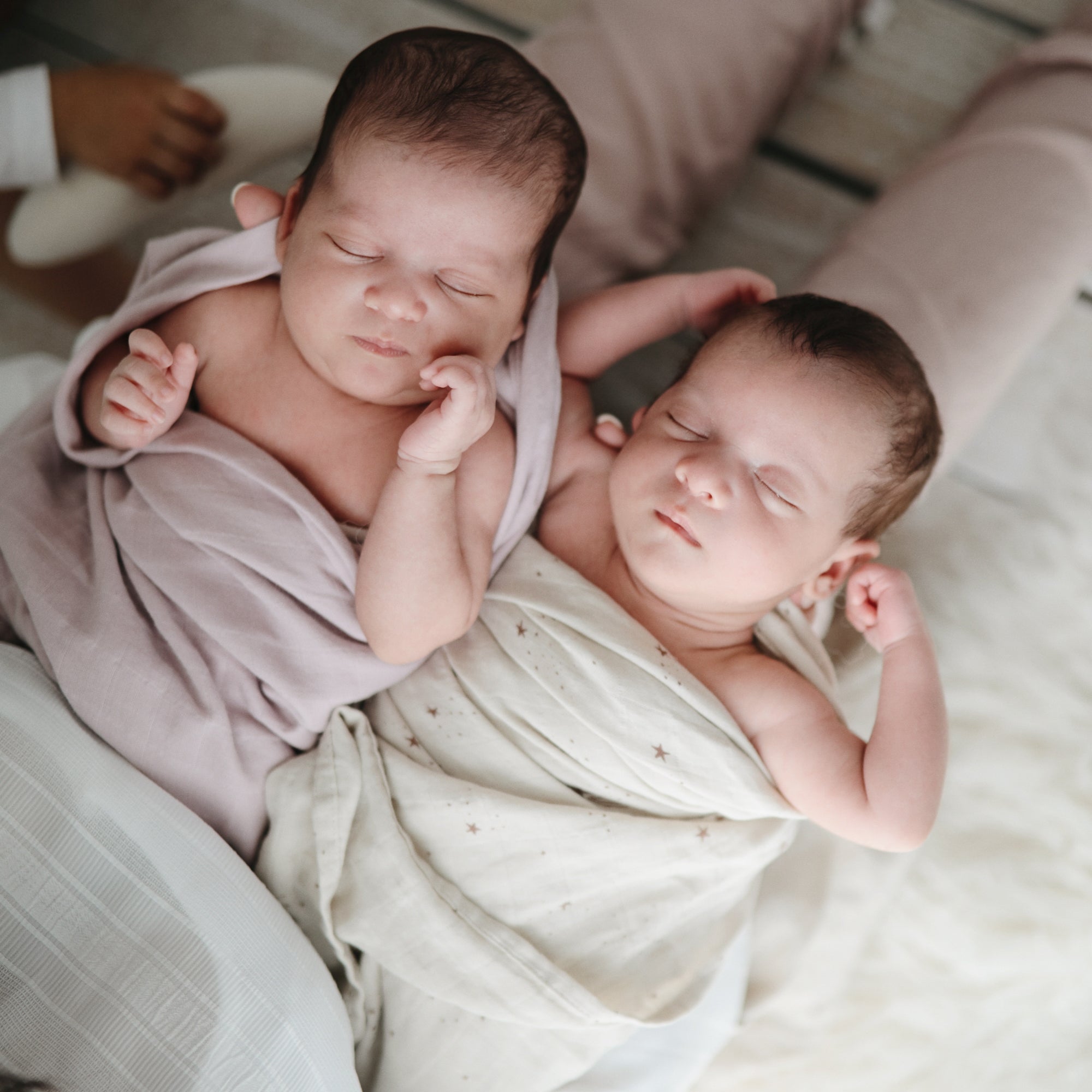 Mushie Muslino vystyklas 120x120cm - Alyvinė - Uogų kopos