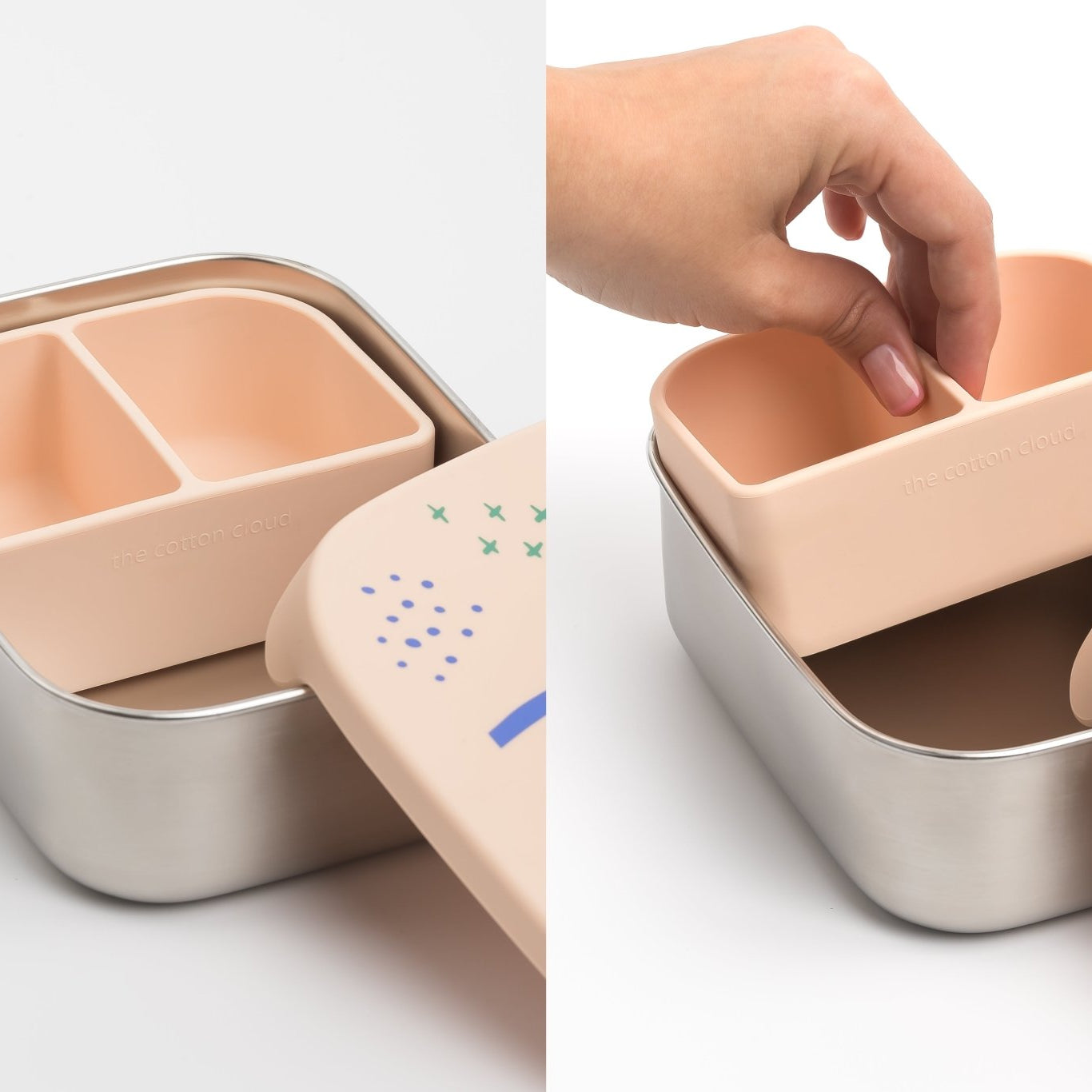 The Cotton Cloud Nerūdijančio plieno užkandžių dėžutė - Rainbow - Uogų kopos