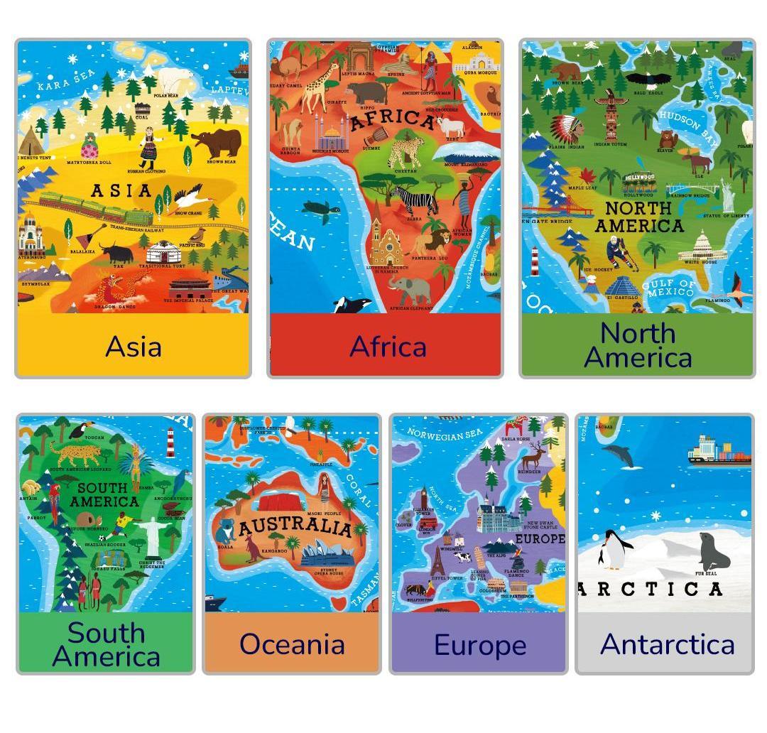 Mideer Nešiojama dėlionė - Pasaulio žemėlapis - Uogų kopos