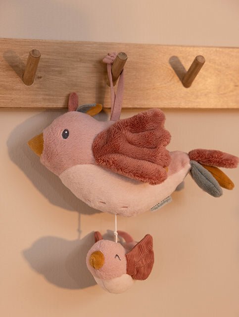 Little Dutch Pakabinamas muzikinis paukštelis "Gėlės ir drugeliai" - Uogų kopos