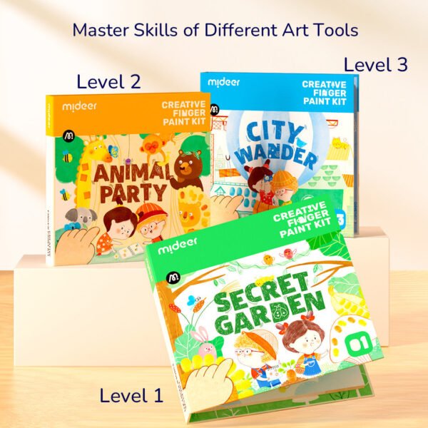 Mideer Piešimo pirštais rinkinys - Slaptas Sodas - Uogų kopos