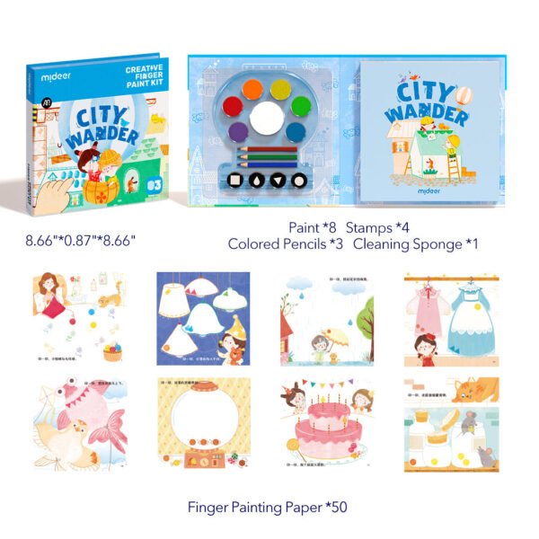 Mideer Piešimo pirštais rinkinys - Slaptas Sodas - Uogų kopos