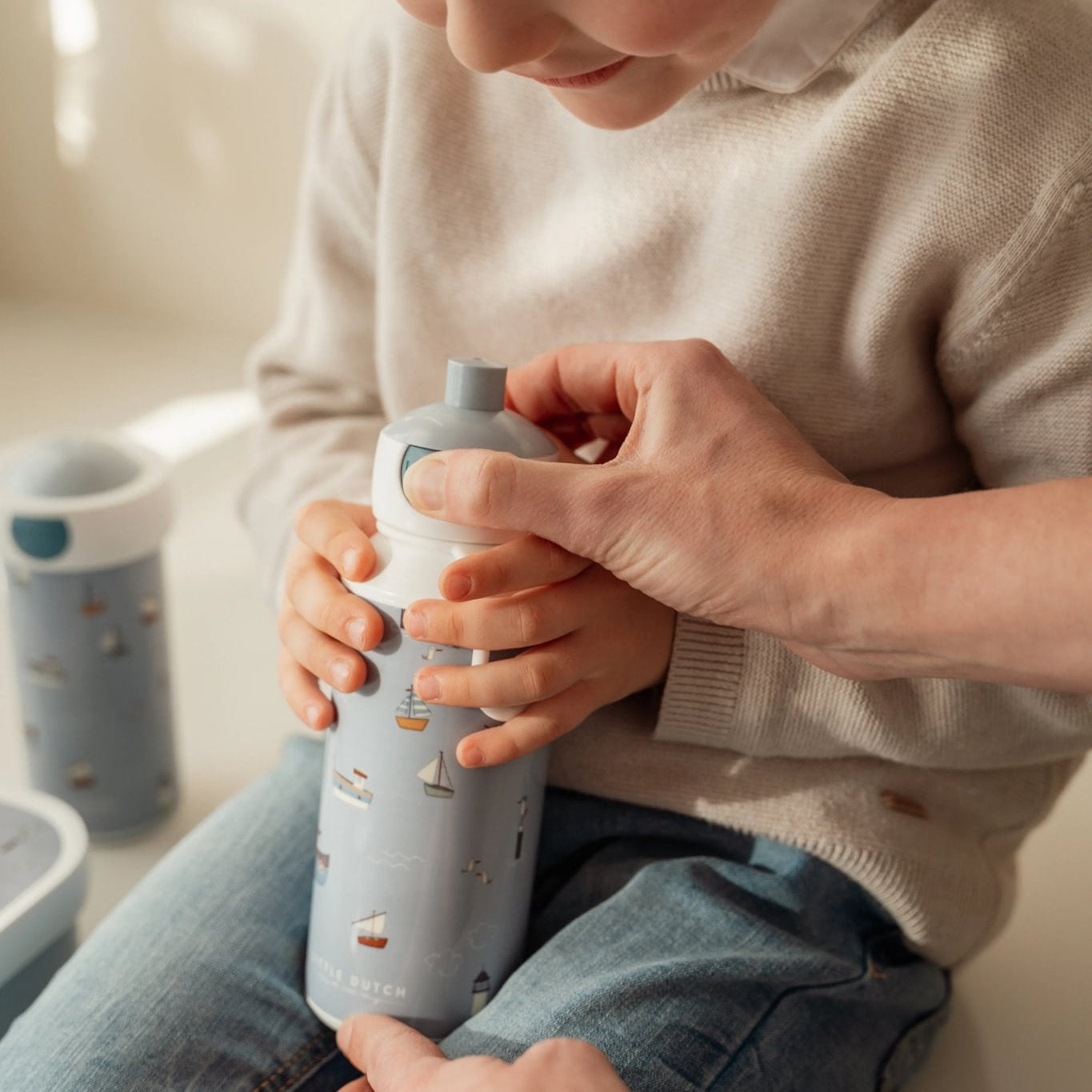 Little Dutch Pietų dėžutės ir gertuvės rinkinys „Sailors Bay“ - Uogų kopos