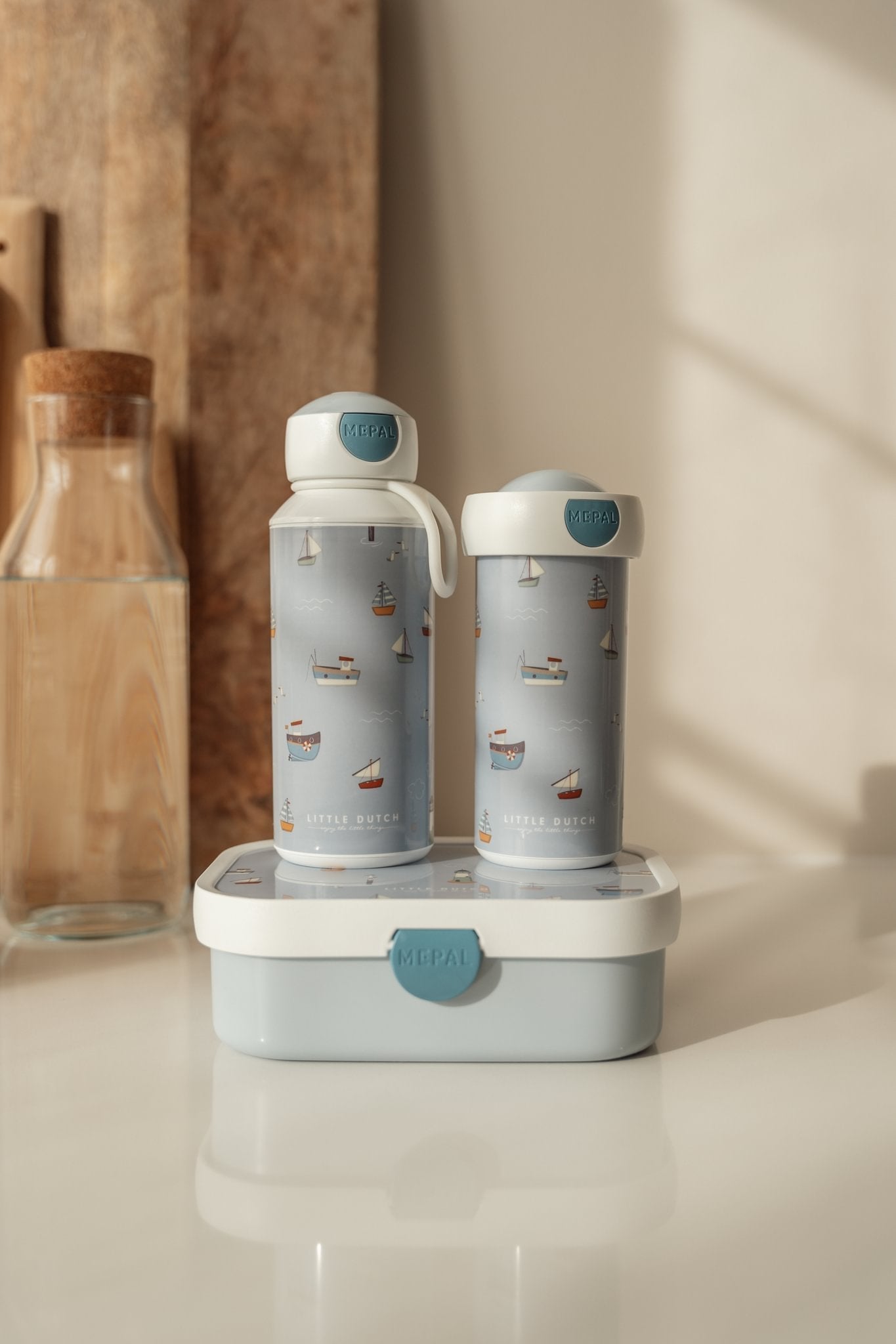 Little Dutch Pietų dėžutės ir gertuvės rinkinys „Sailors Bay“ - Uogų kopos